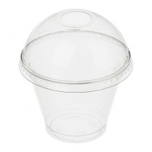 Стакан ПЕТ з купольною кришкою 200 мл (50 шт)
