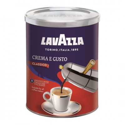 Мелена кава Lavazza Crema e Gusto Classico, в банці 250 г