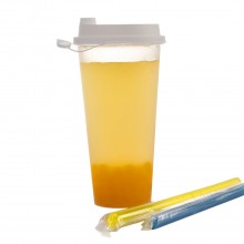 Напій Bubble Tea Bon Classic Мандарин з кульками маракуя 500 мл