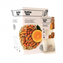 Чай ягідно-трав'яний у пакетиках Hello Tea Куркума-обліпиха (20 х 2г)