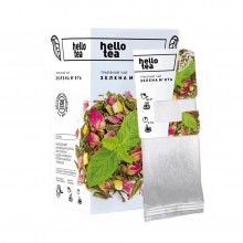 Чай трав'яний у пакетиках Hello Tea Зелена м'ята (20 х 2г)