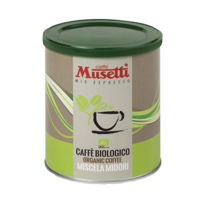 Мелена кава Caffe Musetti Organic Midori, в банці 250 г