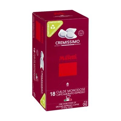 Кава в монодозах (чалдах) Caffe Musetti Cremissimo (18 x 7 г.)