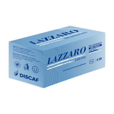 Кава в монодозах (чалдах) без кофеїну Lazzaro Decaffeinato (20 x 7 г)