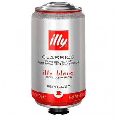 Кава в зернах illy Classico в банці 3 кг