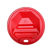 Кришка на паперовий стакан 79 мм Червона (50 шт)