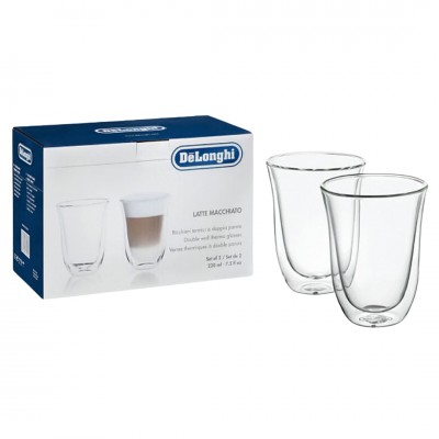 Набір склянок DeLonghi Latte Macchiato 220 мл (2 шт.)