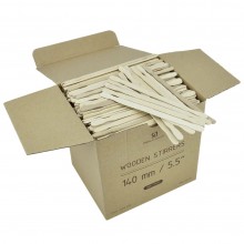 Розмішувач дерев'яний фігурний (мішалка) 14 см (140x5x2мм) 1000 шт